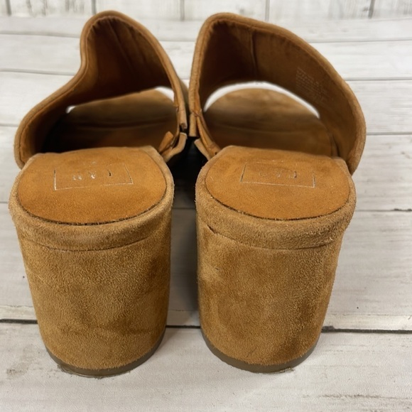 Gap Butterscotch Suede Block Heel Mules - Picture 6 of 11